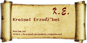 Kreisel Erzsébet névjegykártya